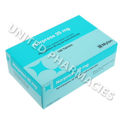 Norpress (Nortriptyline Hydrochloride) - 25mg (180 Tablets) Image1
